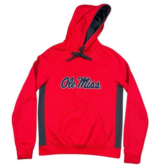 Russel Boys Ole Miss Red Hooded Sweatshirt SIZE-MEDIUM - Picture 1 of 8